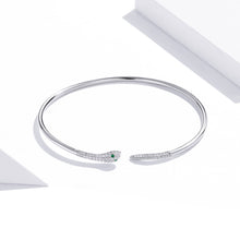 Load image into Gallery viewer, S925 Sterling Silver Snake Open Bracelet  Women Jewelry, Snake