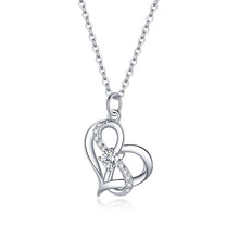 Load image into Gallery viewer, S925 Sterling Silver Heart To Heart Women Nacklace Jewelry, Heart To Heart