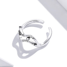 Load image into Gallery viewer, S925 Sterling Silver Galaxy Stars Women Open Ring, Galaxy Stars