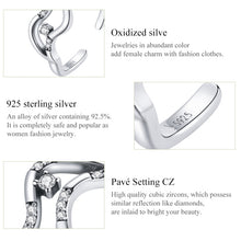 Load image into Gallery viewer, S925 Sterling Silver Galaxy Stars Women Open Ring, Galaxy Stars