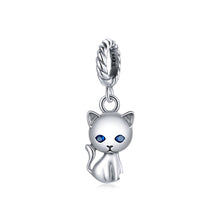 Load image into Gallery viewer, S925 Sterling Silver Cute Cat Pendant DIY Bracelet Necklace Accessories, Cat