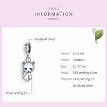 Load image into Gallery viewer, S925 Sterling Silver Cute Cat Pendant DIY Bracelet Necklace Accessories, Cat