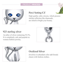 Load image into Gallery viewer, S925 Sterling Silver Cute Cat Pendant DIY Bracelet Necklace Accessories, Cat