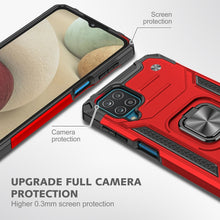 Load image into Gallery viewer, Magnetic Armor Shockproof TPU + PC Case with Metal Ring Holder, For Samsung Galaxy A12