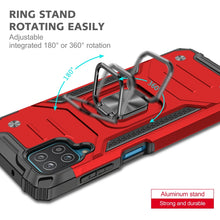 Load image into Gallery viewer, Magnetic Armor Shockproof TPU + PC Case with Metal Ring Holder, For Samsung Galaxy A12