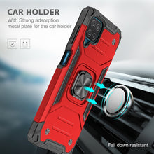 Load image into Gallery viewer, Magnetic Armor Shockproof TPU + PC Case with Metal Ring Holder, For Samsung Galaxy A12