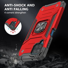 Load image into Gallery viewer, Magnetic Armor Shockproof TPU + PC Case with Metal Ring Holder, For Samsung Galaxy A12