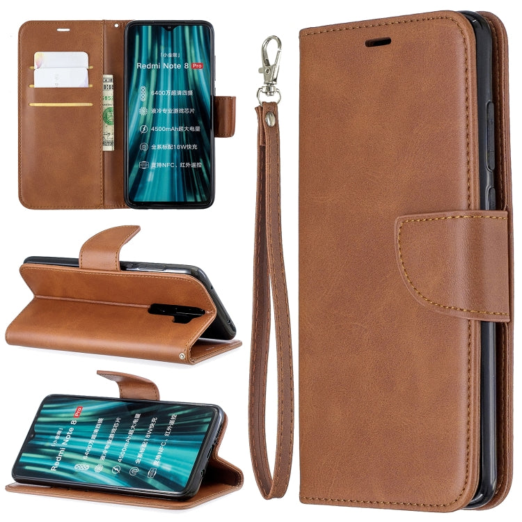 Retro Lambskin Texture Pure Color Horizontal Flip PU Leather Case with Holder & Card Slots & Wallet & Lanyard, For Xiaomi Redmi Note 8Pro