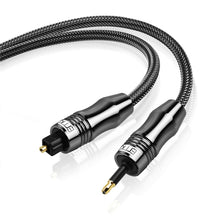 Load image into Gallery viewer, EMK OD1.0mm 3.5mm Digital Sound Toslink to Mini Toslink Digital Optical Audio Cable, 1m, 1.5m, 2m, 3m, 5m