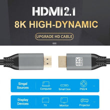 Load image into Gallery viewer, HDMI2.1 8K 120Hz High Dynamic HD Cable, 120Hz 50cm, 120Hz 1.5m, 120Hz 2m, 120Hz 3m, 120Hz 5m