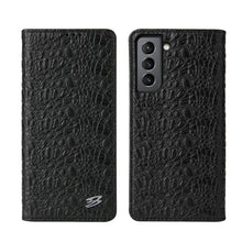 Load image into Gallery viewer, Fierre Shann Crocodile Texture Magnetic Horizontal Flip Genuine Leather Case with Holder &amp; Card Slot, For Samsung Galaxy S21 5G, For Samsung Galaxy S21+ 5G, For Samsung Galaxy S21 Ultra 5G