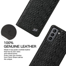 Load image into Gallery viewer, Fierre Shann Crocodile Texture Magnetic Horizontal Flip Genuine Leather Case with Holder &amp; Card Slot, For Samsung Galaxy S21 5G, For Samsung Galaxy S21+ 5G, For Samsung Galaxy S21 Ultra 5G