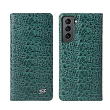 Load image into Gallery viewer, Fierre Shann Crocodile Texture Magnetic Horizontal Flip Genuine Leather Case with Holder &amp; Card Slot, For Samsung Galaxy S21 5G, For Samsung Galaxy S21+ 5G, For Samsung Galaxy S21 Ultra 5G
