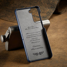 Load image into Gallery viewer, Fierre Shann Oil Wax Texture Leather Back Cover Case, For Samsung Galaxy S21 5G, For Samsung Galaxy S21+ 5G, For Samsung Galaxy S21 Ultra 5G