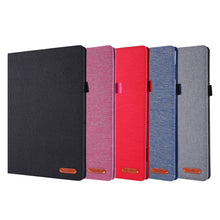 Load image into Gallery viewer, Horizontal Flip TPU + Fabric PU Leather Protective Case with Name Card Clip, For Lenovo Tab M10, For Lenovo Tab P11 Pro, For Lenovo Tab P11, For Galaxy Tab S8+ / Tab S8 Plus /  Tab S7 FE / Tab S7+ / T970                                                 ...