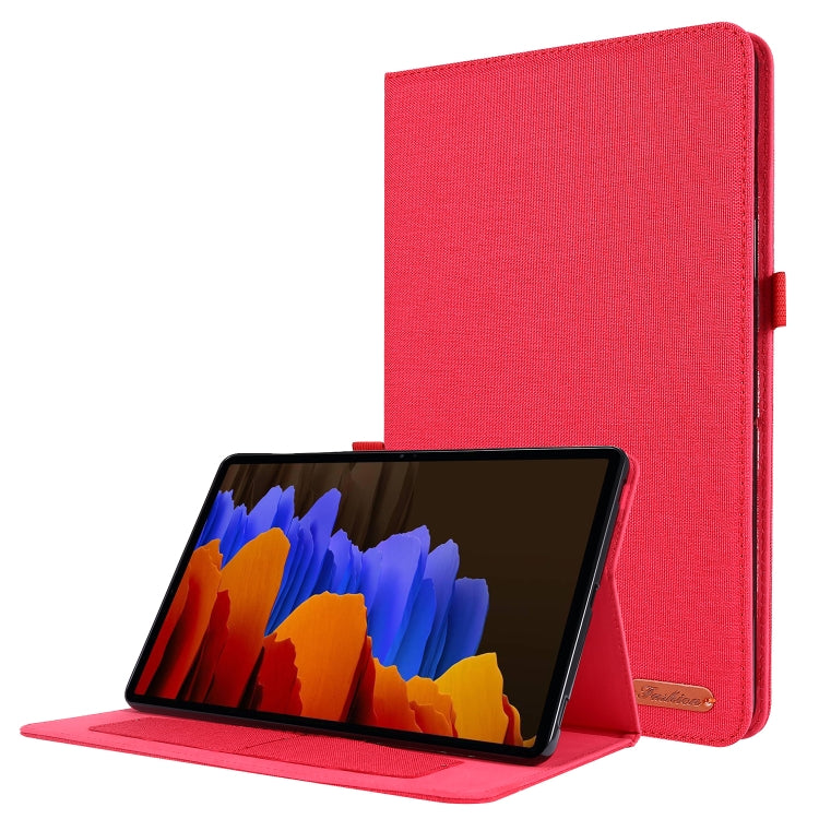 Horizontal Flip TPU + Fabric PU Leather Protective Case with Name Card Clip, For Lenovo Tab M10, For Lenovo Tab P11 Pro, For Lenovo Tab P11, For Galaxy Tab S8+ / Tab S8 Plus /  Tab S7 FE / Tab S7+ / T970                                                 ...
