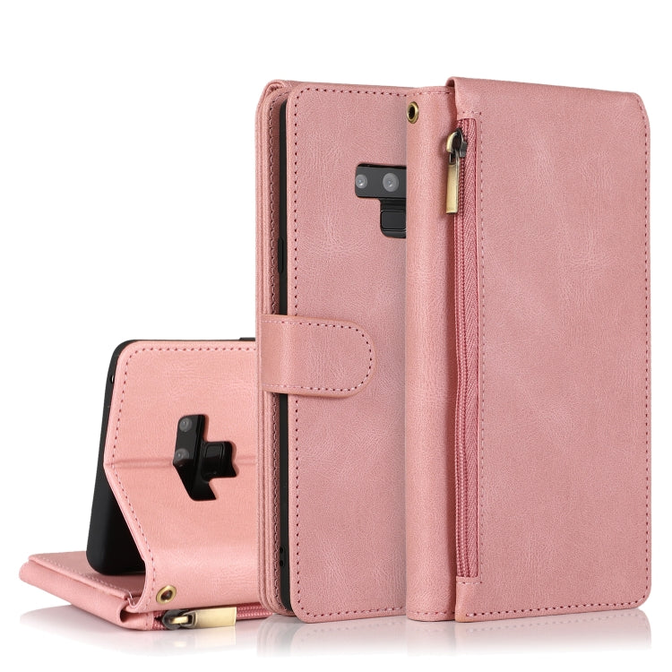 Skin-feel Crazy Horse Texture Zipper Wallet Bag Horizontal Flip Leather Case with Holder & Card Slots & Wallet & Lanyard, For Samsung Galaxy Note9, For Samsung Galaxy Note10, For Samsung Galaxy Note10+, For Samsung Galaxy Note20                        ...