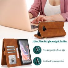 Load image into Gallery viewer, Skin-feel Crazy Horse Texture Zipper Wallet Bag Horizontal Flip Leather Case with Holder &amp; Card Slots &amp; Wallet &amp; Lanyard, For Samsung Galaxy Note9, For Samsung Galaxy Note10, For Samsung Galaxy Note10+, For Samsung Galaxy Note20                        ...