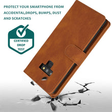 Load image into Gallery viewer, Skin-feel Crazy Horse Texture Zipper Wallet Bag Horizontal Flip Leather Case with Holder &amp; Card Slots &amp; Wallet &amp; Lanyard, For Samsung Galaxy Note9, For Samsung Galaxy Note10, For Samsung Galaxy Note10+, For Samsung Galaxy Note20                        ...