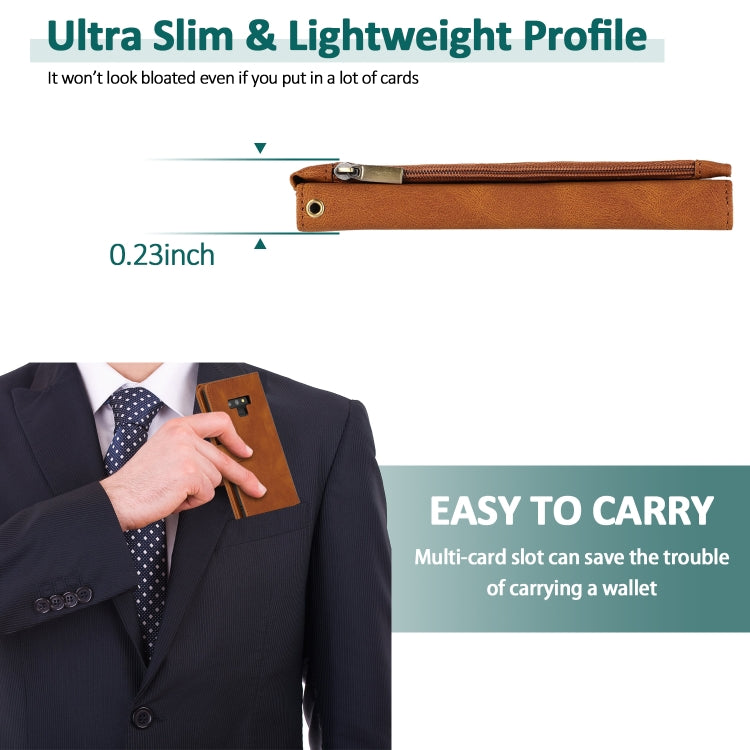 Skin-feel Crazy Horse Texture Zipper Wallet Bag Horizontal Flip Leather Case with Holder & Card Slots & Wallet & Lanyard, For Samsung Galaxy Note9, For Samsung Galaxy Note10, For Samsung Galaxy Note10+, For Samsung Galaxy Note20                        ...