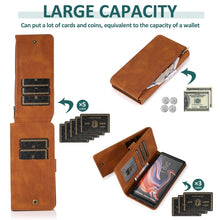 Load image into Gallery viewer, Skin-feel Crazy Horse Texture Zipper Wallet Bag Horizontal Flip Leather Case with Holder &amp; Card Slots &amp; Wallet &amp; Lanyard, For Samsung Galaxy Note9, For Samsung Galaxy Note10, For Samsung Galaxy Note10+, For Samsung Galaxy Note20                        ...