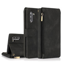 Load image into Gallery viewer, Skin-feel Crazy Horse Texture Zipper Wallet Bag Horizontal Flip Leather Case with Holder &amp; Card Slots &amp; Wallet &amp; Lanyard, For Samsung Galaxy Note9, For Samsung Galaxy Note10, For Samsung Galaxy Note10+, For Samsung Galaxy Note20                        ...
