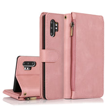 Load image into Gallery viewer, Skin-feel Crazy Horse Texture Zipper Wallet Bag Horizontal Flip Leather Case with Holder &amp; Card Slots &amp; Wallet &amp; Lanyard, For Samsung Galaxy Note9, For Samsung Galaxy Note10, For Samsung Galaxy Note10+, For Samsung Galaxy Note20                        ...