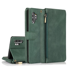 Load image into Gallery viewer, Skin-feel Crazy Horse Texture Zipper Wallet Bag Horizontal Flip Leather Case with Holder &amp; Card Slots &amp; Wallet &amp; Lanyard, For Samsung Galaxy Note9, For Samsung Galaxy Note10, For Samsung Galaxy Note10+, For Samsung Galaxy Note20                        ...