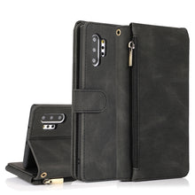 Load image into Gallery viewer, Skin-feel Crazy Horse Texture Zipper Wallet Bag Horizontal Flip Leather Case with Holder &amp; Card Slots &amp; Wallet &amp; Lanyard, For Samsung Galaxy Note9, For Samsung Galaxy Note10, For Samsung Galaxy Note10+, For Samsung Galaxy Note20                        ...