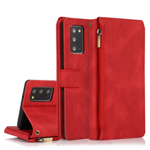 Load image into Gallery viewer, Skin-feel Crazy Horse Texture Zipper Wallet Bag Horizontal Flip Leather Case with Holder &amp; Card Slots &amp; Wallet &amp; Lanyard, For Samsung Galaxy Note9, For Samsung Galaxy Note10, For Samsung Galaxy Note10+, For Samsung Galaxy Note20                        ...