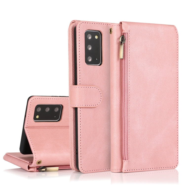 Skin-feel Crazy Horse Texture Zipper Wallet Bag Horizontal Flip Leather Case with Holder & Card Slots & Wallet & Lanyard, For Samsung Galaxy Note9, For Samsung Galaxy Note10, For Samsung Galaxy Note10+, For Samsung Galaxy Note20                        ...