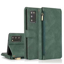 Load image into Gallery viewer, Skin-feel Crazy Horse Texture Zipper Wallet Bag Horizontal Flip Leather Case with Holder &amp; Card Slots &amp; Wallet &amp; Lanyard, For Samsung Galaxy Note9, For Samsung Galaxy Note10, For Samsung Galaxy Note10+, For Samsung Galaxy Note20                        ...