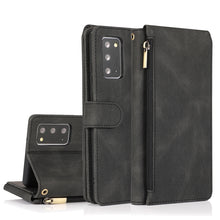 Load image into Gallery viewer, Skin-feel Crazy Horse Texture Zipper Wallet Bag Horizontal Flip Leather Case with Holder &amp; Card Slots &amp; Wallet &amp; Lanyard, For Samsung Galaxy Note9, For Samsung Galaxy Note10, For Samsung Galaxy Note10+, For Samsung Galaxy Note20                        ...