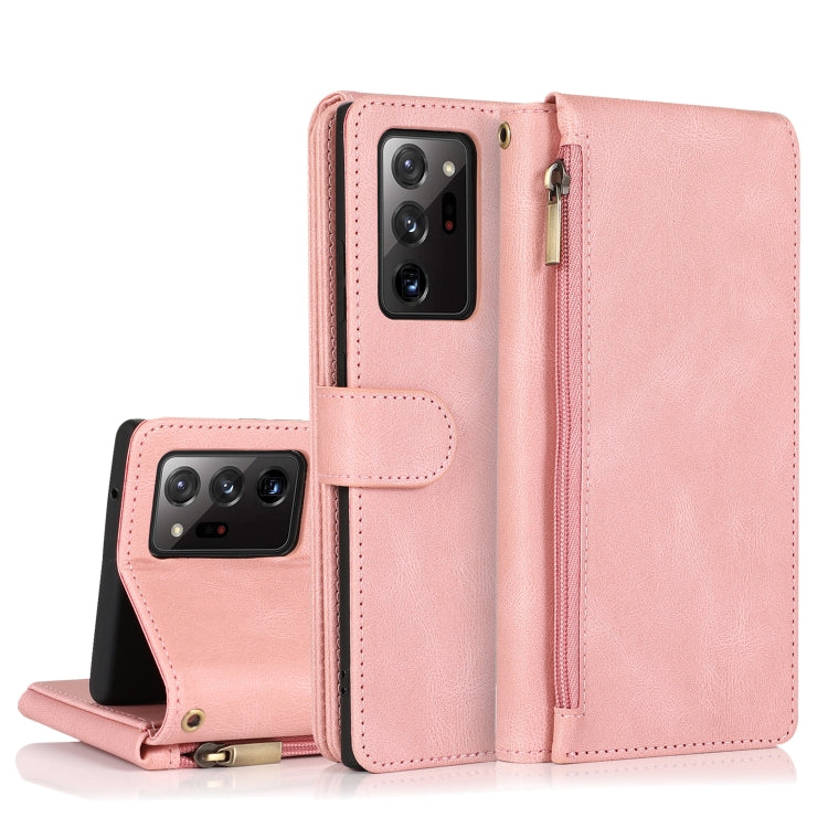 Skin-feel Crazy Horse Texture Zipper Wallet Bag Horizontal Flip Leather Case with Holder & Card Slots & Wallet & Lanyard, For Samsung Galaxy Note9, For Samsung Galaxy Note10, For Samsung Galaxy Note10+, For Samsung Galaxy Note20                        ...