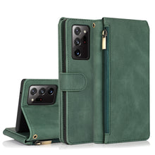 Load image into Gallery viewer, Skin-feel Crazy Horse Texture Zipper Wallet Bag Horizontal Flip Leather Case with Holder &amp; Card Slots &amp; Wallet &amp; Lanyard, For Samsung Galaxy Note9, For Samsung Galaxy Note10, For Samsung Galaxy Note10+, For Samsung Galaxy Note20                        ...