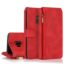 Load image into Gallery viewer, Skin-feel Crazy Horse Texture Zipper Wallet Bag Horizontal Flip Leather Case with Holder &amp; Card Slots &amp; Wallet &amp; Lanyard, For Samsung Galaxy Note9, For Samsung Galaxy Note10, For Samsung Galaxy Note10+, For Samsung Galaxy Note20                        ...