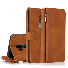 Load image into Gallery viewer, Skin-feel Crazy Horse Texture Zipper Wallet Bag Horizontal Flip Leather Case with Holder &amp; Card Slots &amp; Wallet &amp; Lanyard, For Samsung Galaxy Note9, For Samsung Galaxy Note10, For Samsung Galaxy Note10+, For Samsung Galaxy Note20                        ...