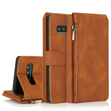 Load image into Gallery viewer, Skin-feel Crazy Horse Texture Zipper Wallet Bag Horizontal Flip Leather Case with Holder &amp; Card Slots &amp; Wallet &amp; Lanyard, For Samsung Galaxy Note9, For Samsung Galaxy Note10, For Samsung Galaxy Note10+, For Samsung Galaxy Note20                        ...