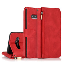 Load image into Gallery viewer, Skin-feel Crazy Horse Texture Zipper Wallet Bag Horizontal Flip Leather Case with Holder &amp; Card Slots &amp; Wallet &amp; Lanyard, For Samsung Galaxy Note9, For Samsung Galaxy Note10, For Samsung Galaxy Note10+, For Samsung Galaxy Note20                        ...
