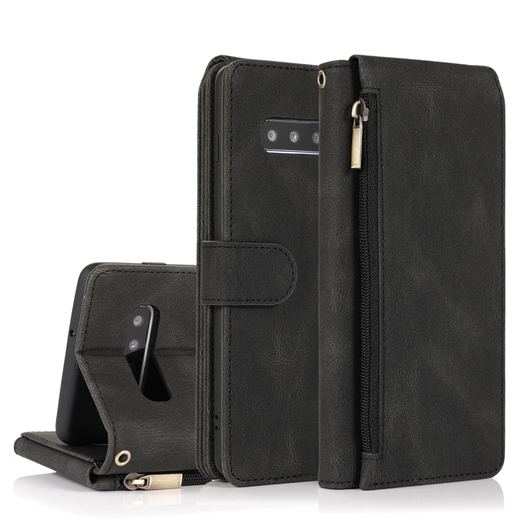 Skin-feel Crazy Horse Texture Zipper Wallet Bag Horizontal Flip Leather Case with Holder & Card Slots & Wallet & Lanyard, For Samsung Galaxy Note9, For Samsung Galaxy Note10, For Samsung Galaxy Note10+, For Samsung Galaxy Note20                        ...
