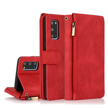Load image into Gallery viewer, Skin-feel Crazy Horse Texture Zipper Wallet Bag Horizontal Flip Leather Case with Holder &amp; Card Slots &amp; Wallet &amp; Lanyard, For Samsung Galaxy S20, For Samsung Galaxy S20+, For Samsung Galaxy S20 Ultra, For Samsung Galaxy S20 FE 5G                       ...
