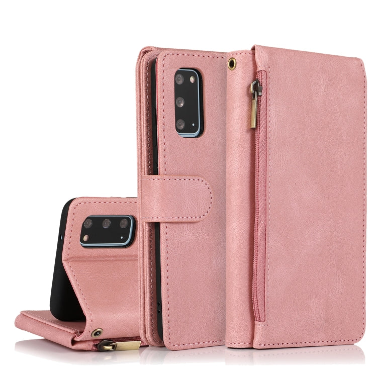 Skin-feel Crazy Horse Texture Zipper Wallet Bag Horizontal Flip Leather Case with Holder & Card Slots & Wallet & Lanyard, For Samsung Galaxy S20, For Samsung Galaxy S20+, For Samsung Galaxy S20 Ultra, For Samsung Galaxy S20 FE 5G                       ...