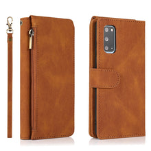 Load image into Gallery viewer, Skin-feel Crazy Horse Texture Zipper Wallet Bag Horizontal Flip Leather Case with Holder &amp; Card Slots &amp; Wallet &amp; Lanyard, For Samsung Galaxy S20, For Samsung Galaxy S20+, For Samsung Galaxy S20 Ultra, For Samsung Galaxy S20 FE 5G                       ...