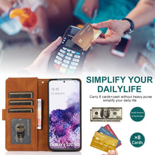 Load image into Gallery viewer, Skin-feel Crazy Horse Texture Zipper Wallet Bag Horizontal Flip Leather Case with Holder &amp; Card Slots &amp; Wallet &amp; Lanyard, For Samsung Galaxy S20, For Samsung Galaxy S20+, For Samsung Galaxy S20 Ultra, For Samsung Galaxy S20 FE 5G                       ...