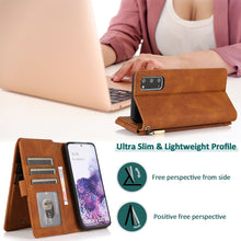 Load image into Gallery viewer, Skin-feel Crazy Horse Texture Zipper Wallet Bag Horizontal Flip Leather Case with Holder &amp; Card Slots &amp; Wallet &amp; Lanyard, For Samsung Galaxy S20, For Samsung Galaxy S20+, For Samsung Galaxy S20 Ultra, For Samsung Galaxy S20 FE 5G                       ...