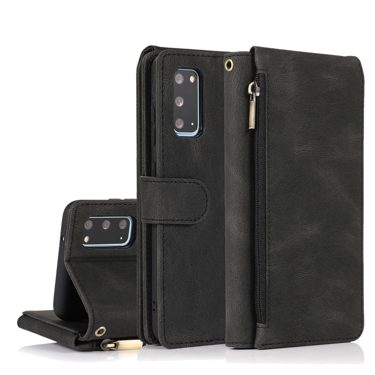 Skin-feel Crazy Horse Texture Zipper Wallet Bag Horizontal Flip Leather Case with Holder & Card Slots & Wallet & Lanyard, For Samsung Galaxy S20, For Samsung Galaxy S20+, For Samsung Galaxy S20 Ultra, For Samsung Galaxy S20 FE 5G                       ...