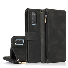 Load image into Gallery viewer, Skin-feel Crazy Horse Texture Zipper Wallet Bag Horizontal Flip Leather Case with Holder &amp; Card Slots &amp; Wallet &amp; Lanyard, For Samsung Galaxy S20, For Samsung Galaxy S20+, For Samsung Galaxy S20 Ultra, For Samsung Galaxy S20 FE 5G                       ...