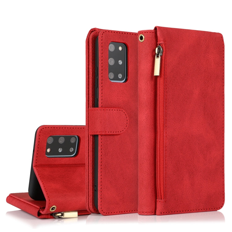 Skin-feel Crazy Horse Texture Zipper Wallet Bag Horizontal Flip Leather Case with Holder & Card Slots & Wallet & Lanyard, For Samsung Galaxy S20, For Samsung Galaxy S20+, For Samsung Galaxy S20 Ultra, For Samsung Galaxy S20 FE 5G                       ...