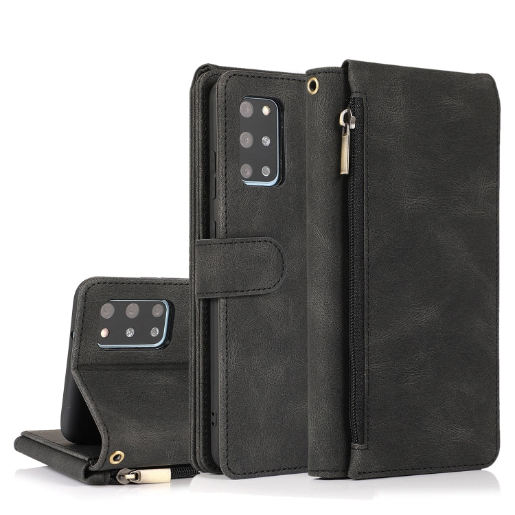 Skin-feel Crazy Horse Texture Zipper Wallet Bag Horizontal Flip Leather Case with Holder & Card Slots & Wallet & Lanyard, For Samsung Galaxy S20, For Samsung Galaxy S20+, For Samsung Galaxy S20 Ultra, For Samsung Galaxy S20 FE 5G                       ...