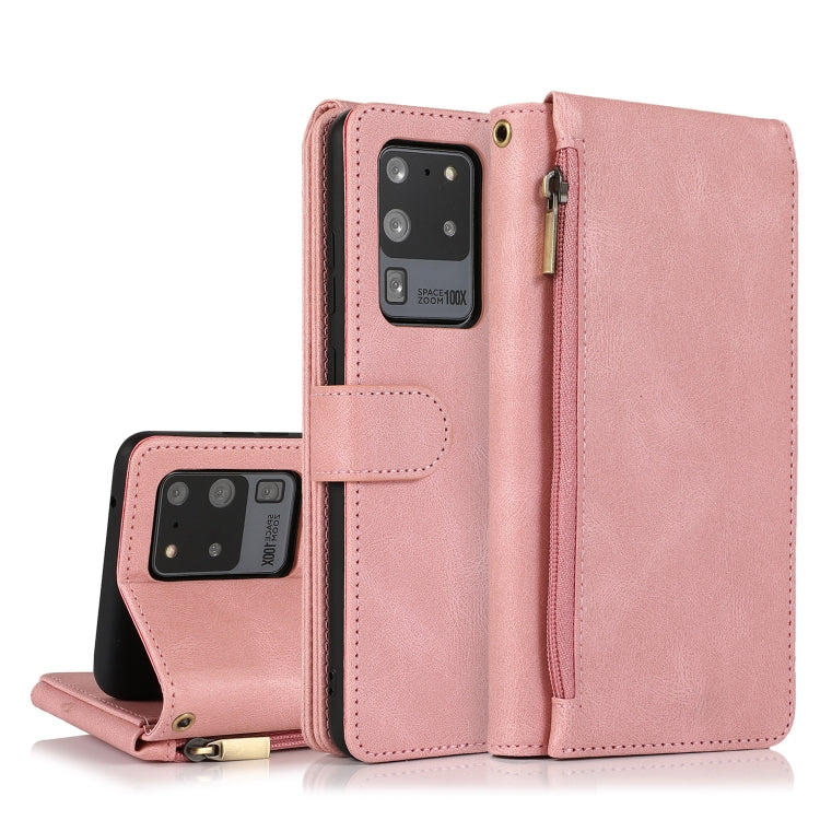 Skin-feel Crazy Horse Texture Zipper Wallet Bag Horizontal Flip Leather Case with Holder & Card Slots & Wallet & Lanyard, For Samsung Galaxy S20, For Samsung Galaxy S20+, For Samsung Galaxy S20 Ultra, For Samsung Galaxy S20 FE 5G                       ...